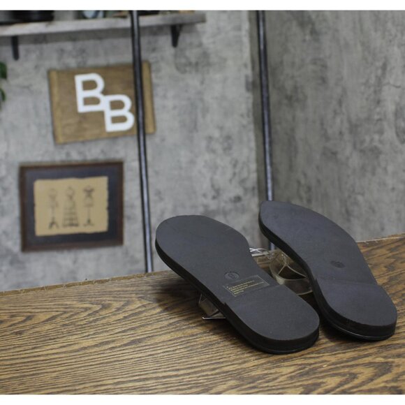 NWT Universal Thread Womens Keilani Thong Flip Flops 93321989 Clear Black 9M - Picture 9 of 10